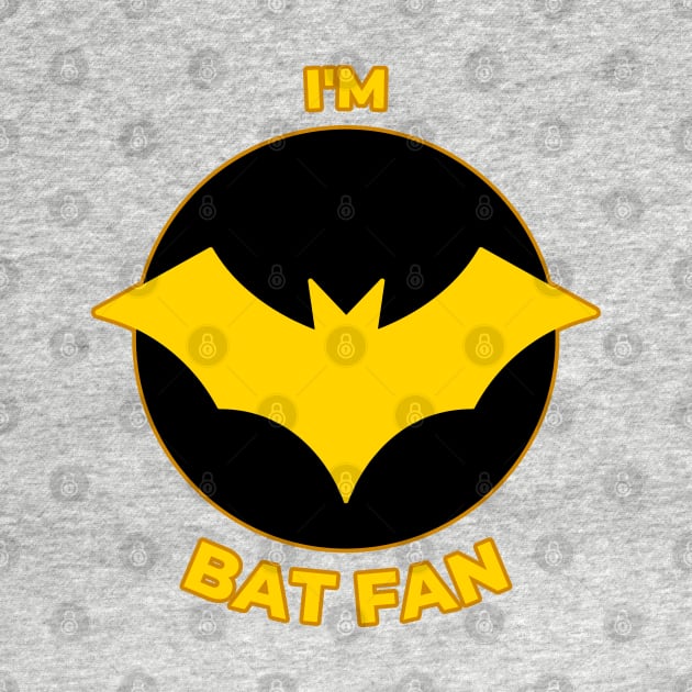 Bat Fan (Black and Gold) by Daily Detour